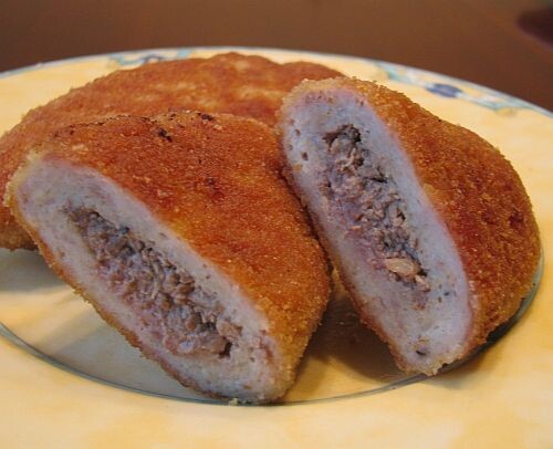 Куриные зразы с печеночной начинкой