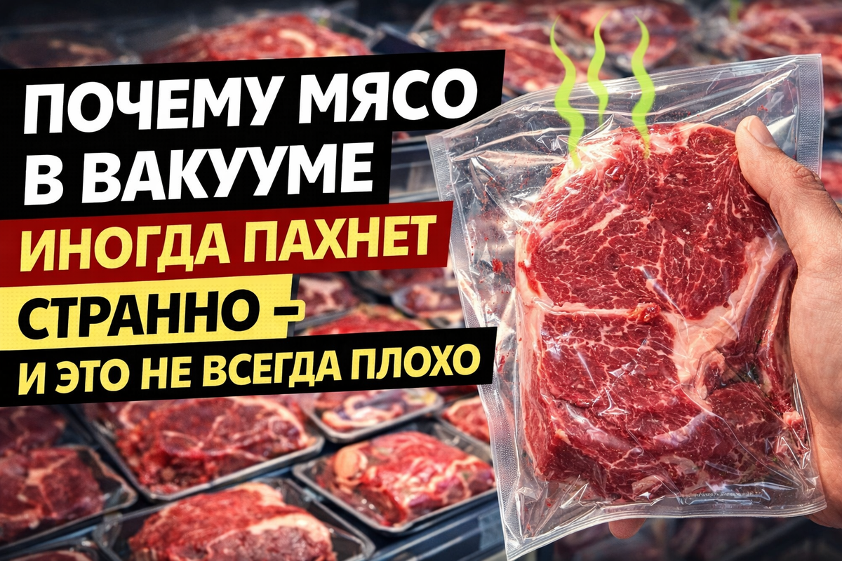 Почему мясо в вакууме может пахнуть странно и стоит ли паниковать