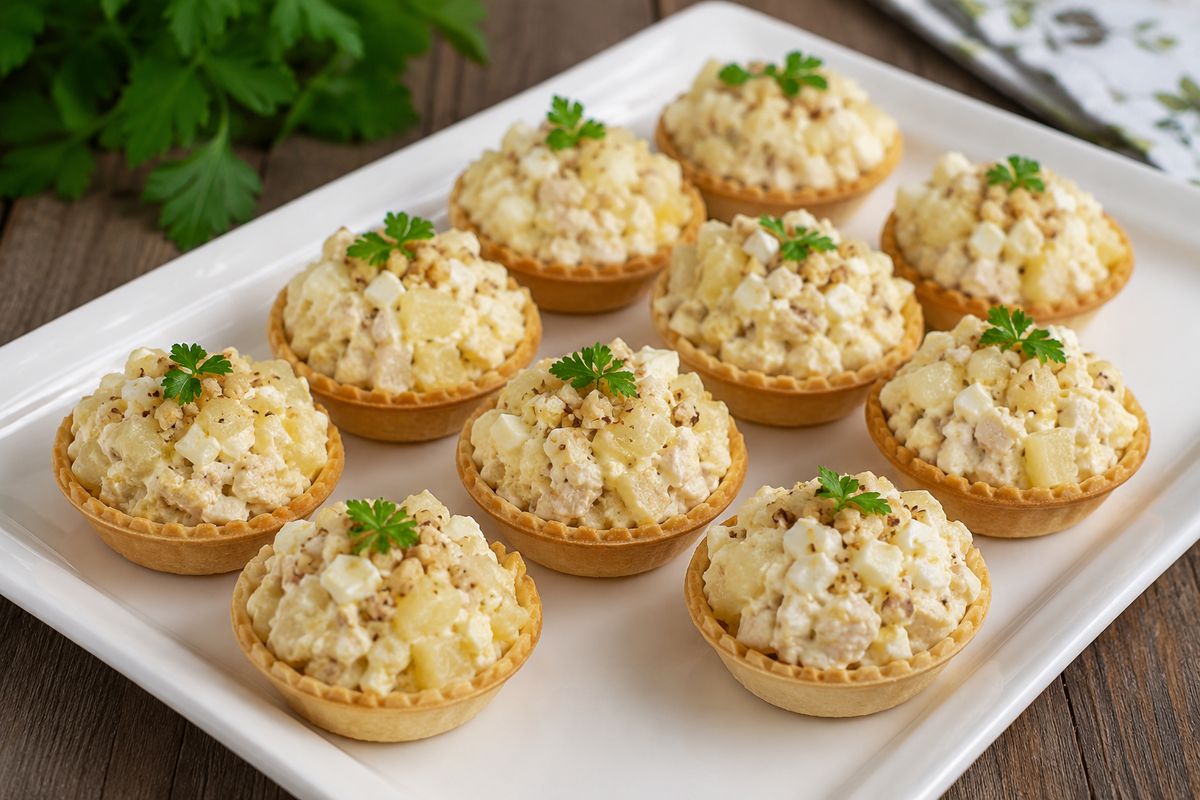 Сочные тарталетки с курицей и ананасом для любого повода